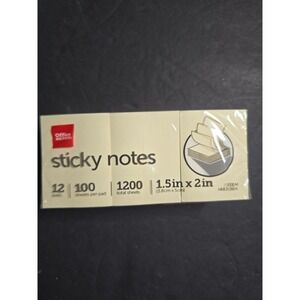 Office Depot‎ Mini Sticky Notes, 1.5x2 in, 12 Pads, New